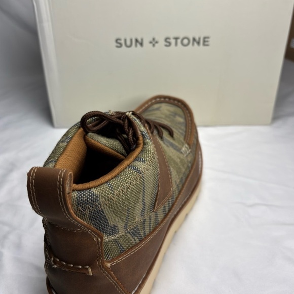 Sun + Stone Men\'s Green and Brown Patterned‎ Boots main image 9